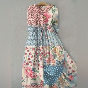 Floral Patchwork Casual Dress